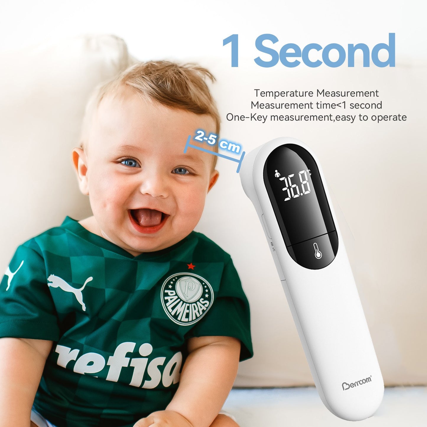 Berrcom Forehead Thermometer New Dual Probe Technology Infrared Thermometer For Adults And Children JXB-315
