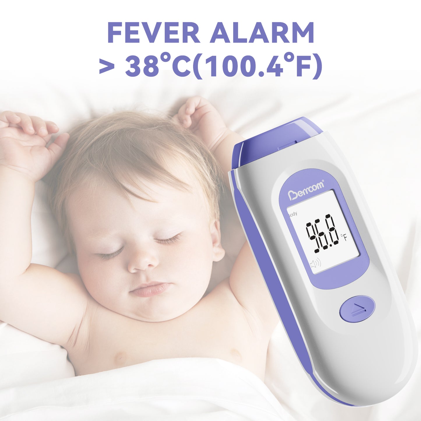 Berrcom Non Contact Infrared Forehead Thermometer for Adults and Babies JXB-192