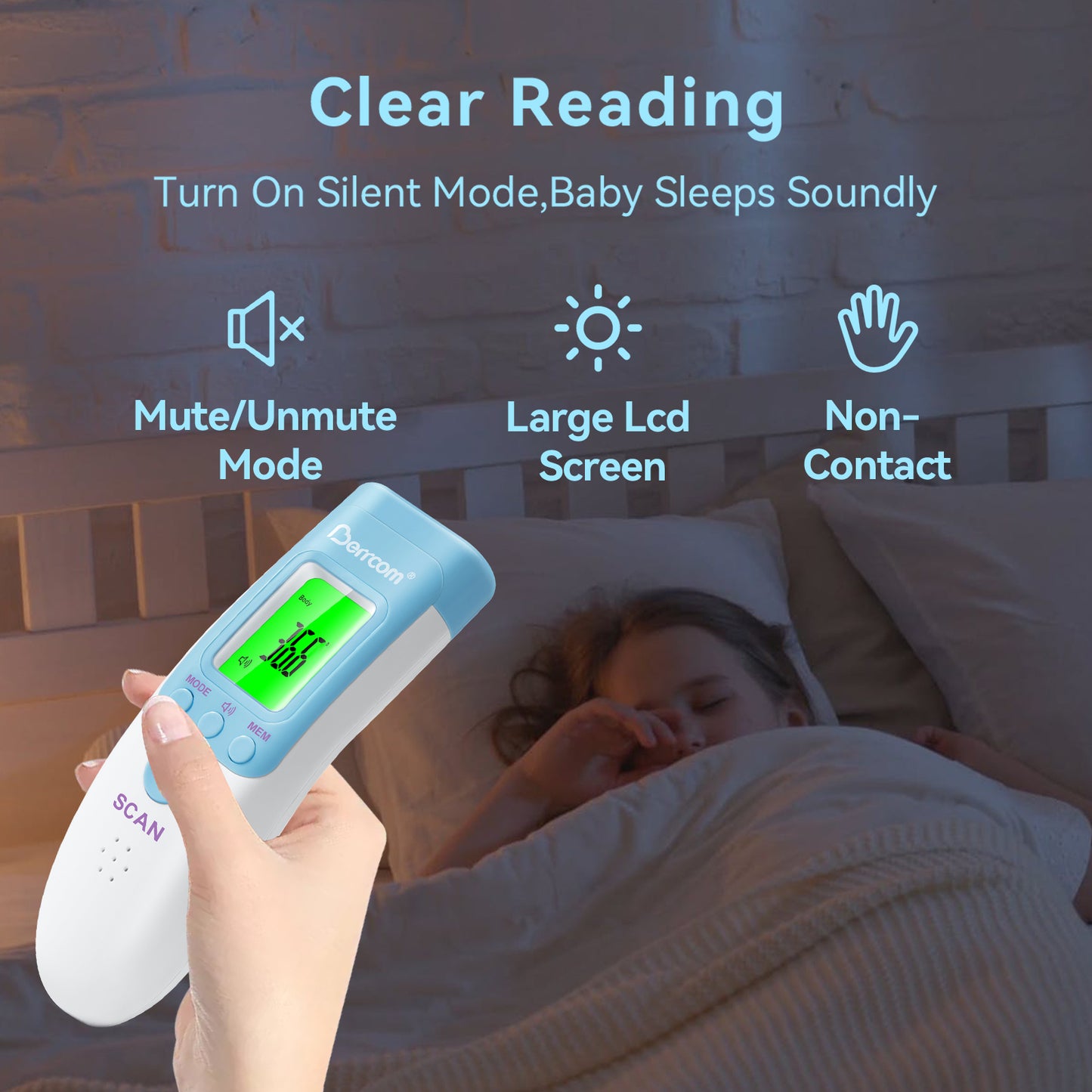 Berrcom Digital Non Contact Infrared Forehead Thermometer JXB-183