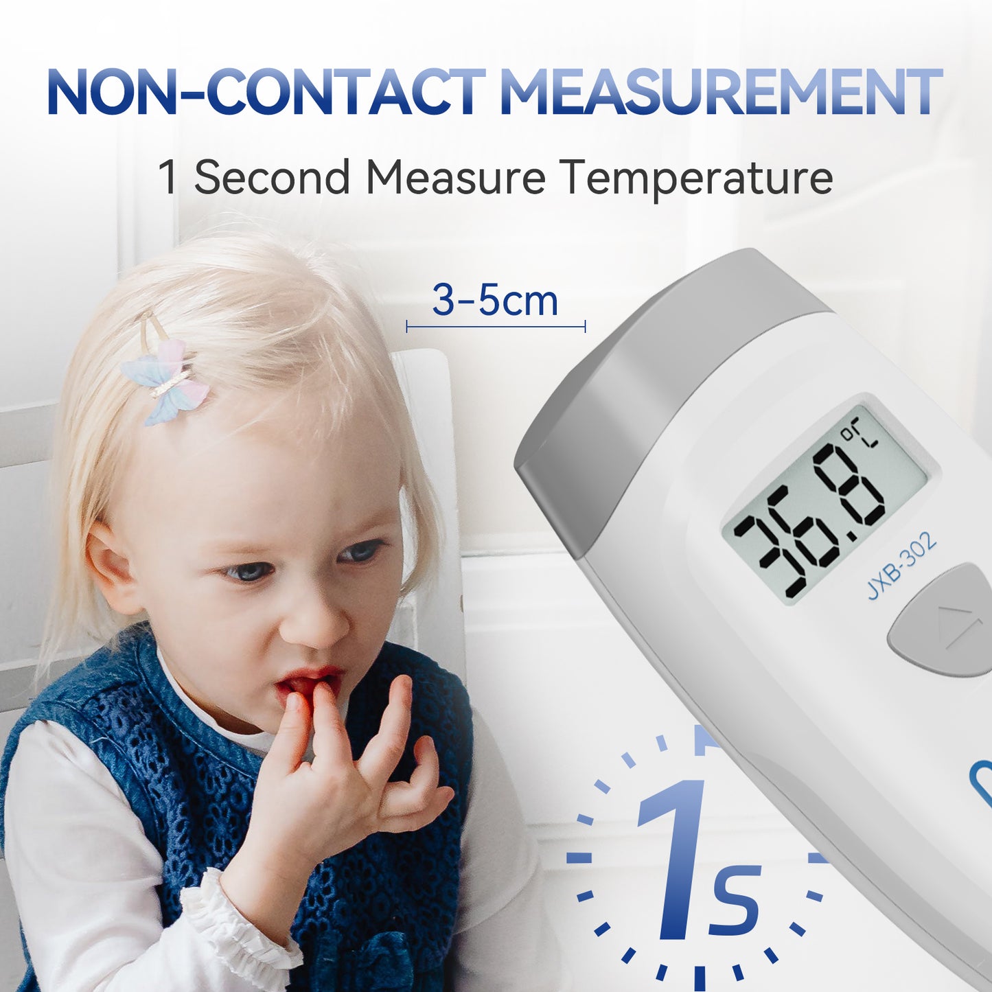 Berrcom Non Contact Infrared Forehead Thermometer Accuracy Digital Temperature JXB-302