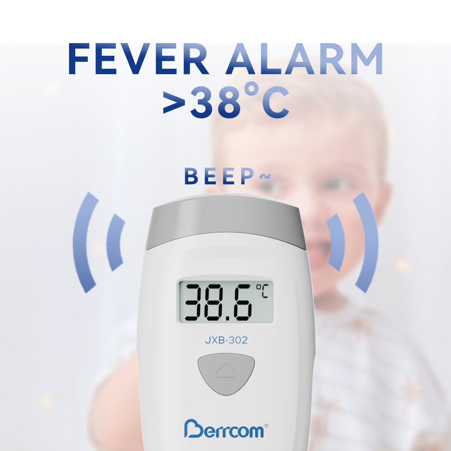 Berrcom Non Contact Infrared Forehead Thermometer Accuracy Digital Temperature JXB-302