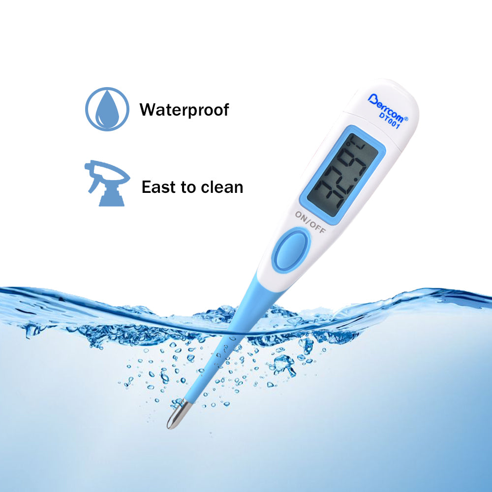 Berrcom Digital Thermometer Oral Underarm Rectal Temperature Thermometer Soft Tips for Adults and Kids