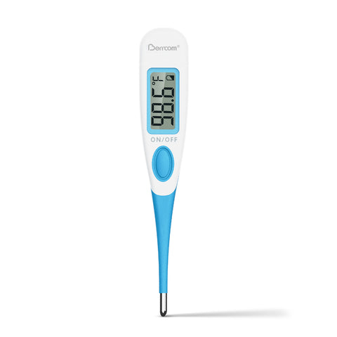 Berrcom Digital Thermometer Oral Underarm Rectal Temperature Thermometer Soft Tips for Adults and Kids