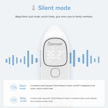 Berrcom Forehead and Ear Thermometer Medical Baby Thermometer Non Contact Infrared Thermometer for Adults and Kids with Fever Alarm, LED Display, °C/°F Switch