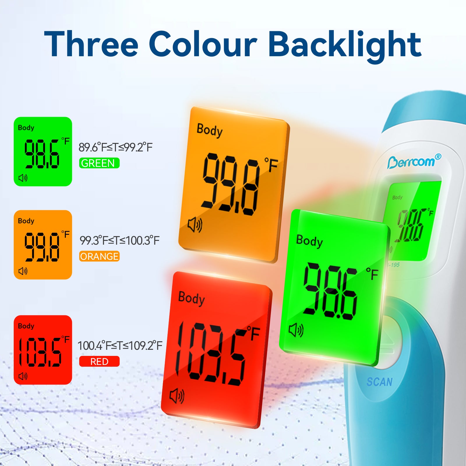 thumbnail image 2 of Berrcom JXB-182 Non-Contact Infrared Forehead Thermometer – Medical Grade 2 of 4
