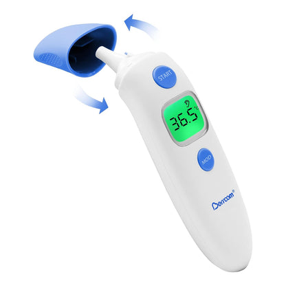 Berrcom Forehead and Ear Thermometer 2 in 1 Non Contact Medical Thermometer Infrared Thermometer for Adults Kids and Babies with LCD Screen