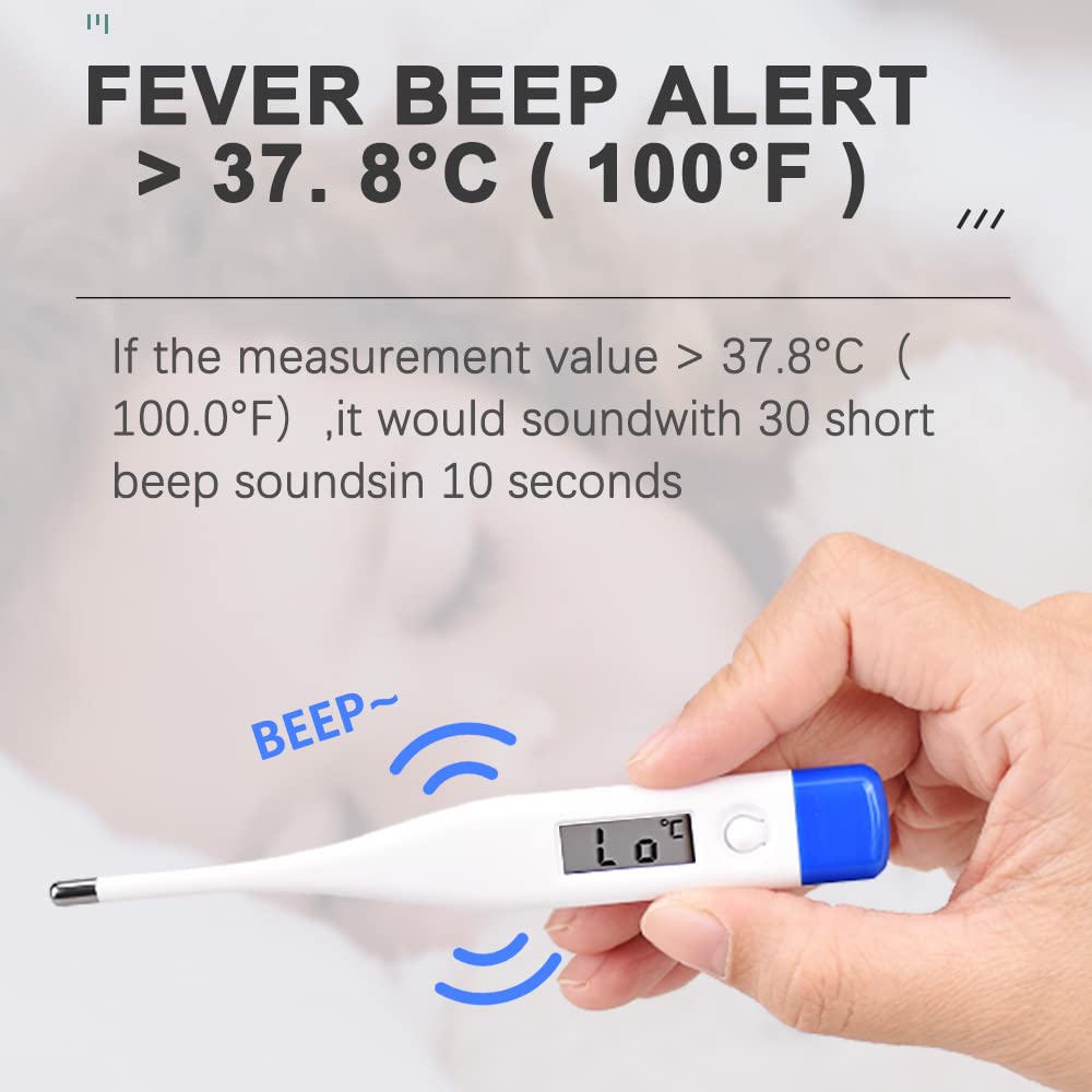 Berrcom Digital Thermometer for Adults and Kids, Oral Thermometer for Rectal Underarm Thermometer for Babies