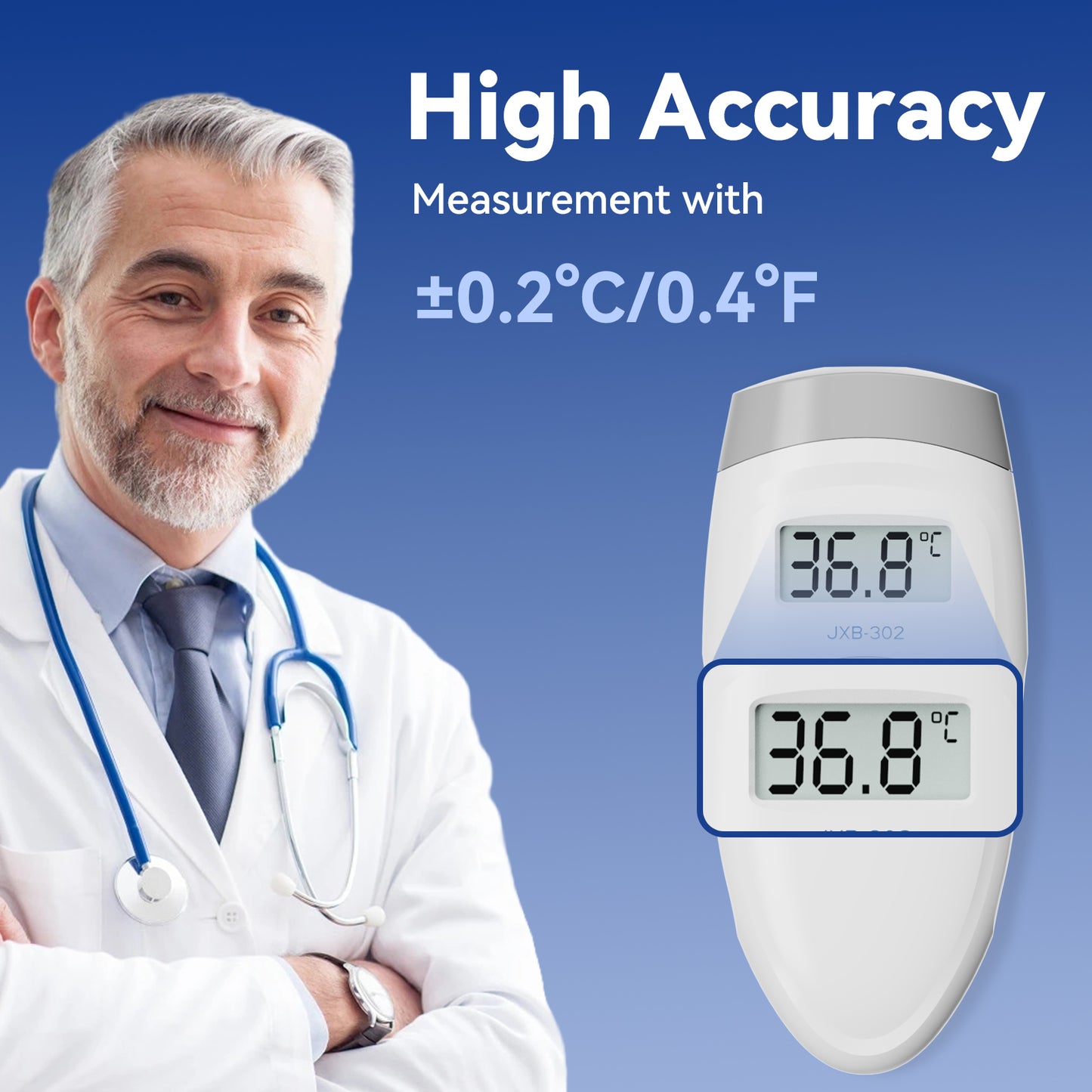 Berrcom Non Contact Infrared Forehead Thermometer Accuracy Digital Temperature JXB-302