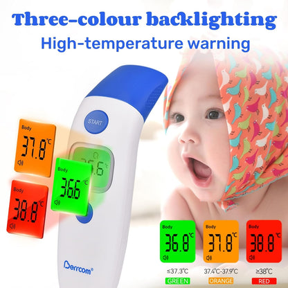 Berrcom Forehead and Ear Digital Thermometer 2 in 1 Non Contact Medical Thermometer Infrared Thermometer for Adults Kids and Babies with LCD Screen