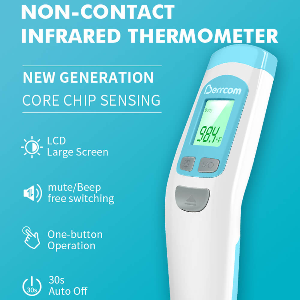 Berrcom Non Contact Infrared Forehead Thermometer Digital Temperature Gun JXB-190